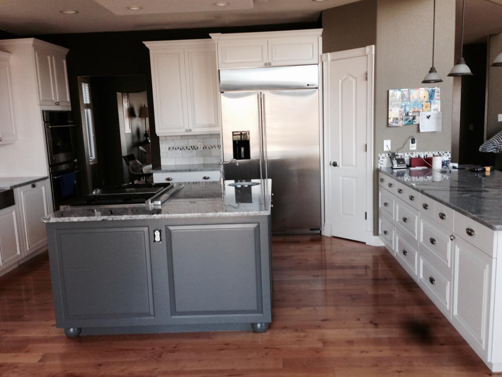 White painted kitchen cabinets in Windsor, CO